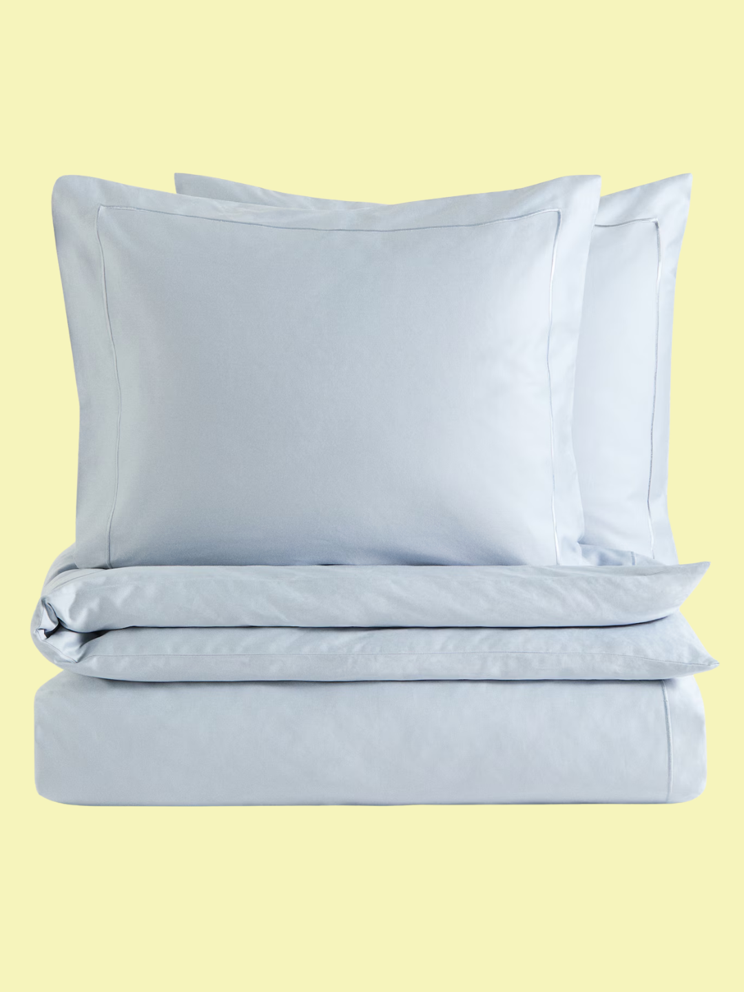 A blue sateen bedding set from H&amp;amp;M