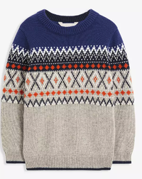 Kids' Fair Isle Jumper in Grey was $24.87/£20, now $17.41/ £14 | John Lewis.com