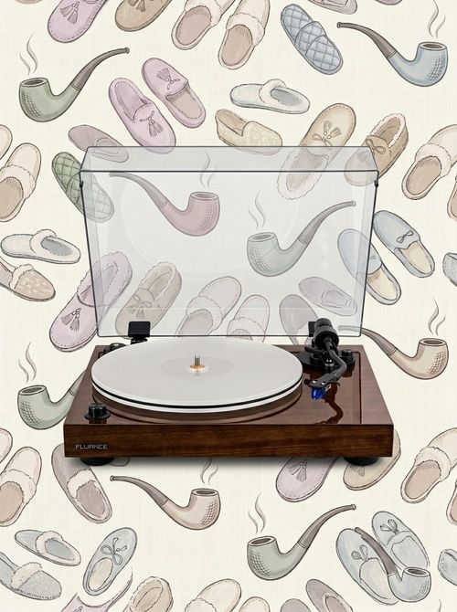 Fluance Rt85 Turntable With Ortofon Cartridge, Acrylic Platter, Speed Control, and Vibration Isolation - Walnut