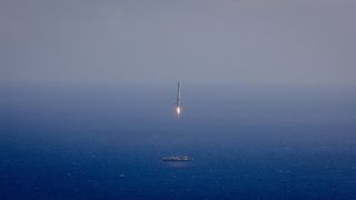 SpaceX Falcon 9 Rocket Attempts to Land