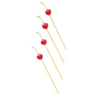 Cherry Garnish Cocktail Picks, Set of 4