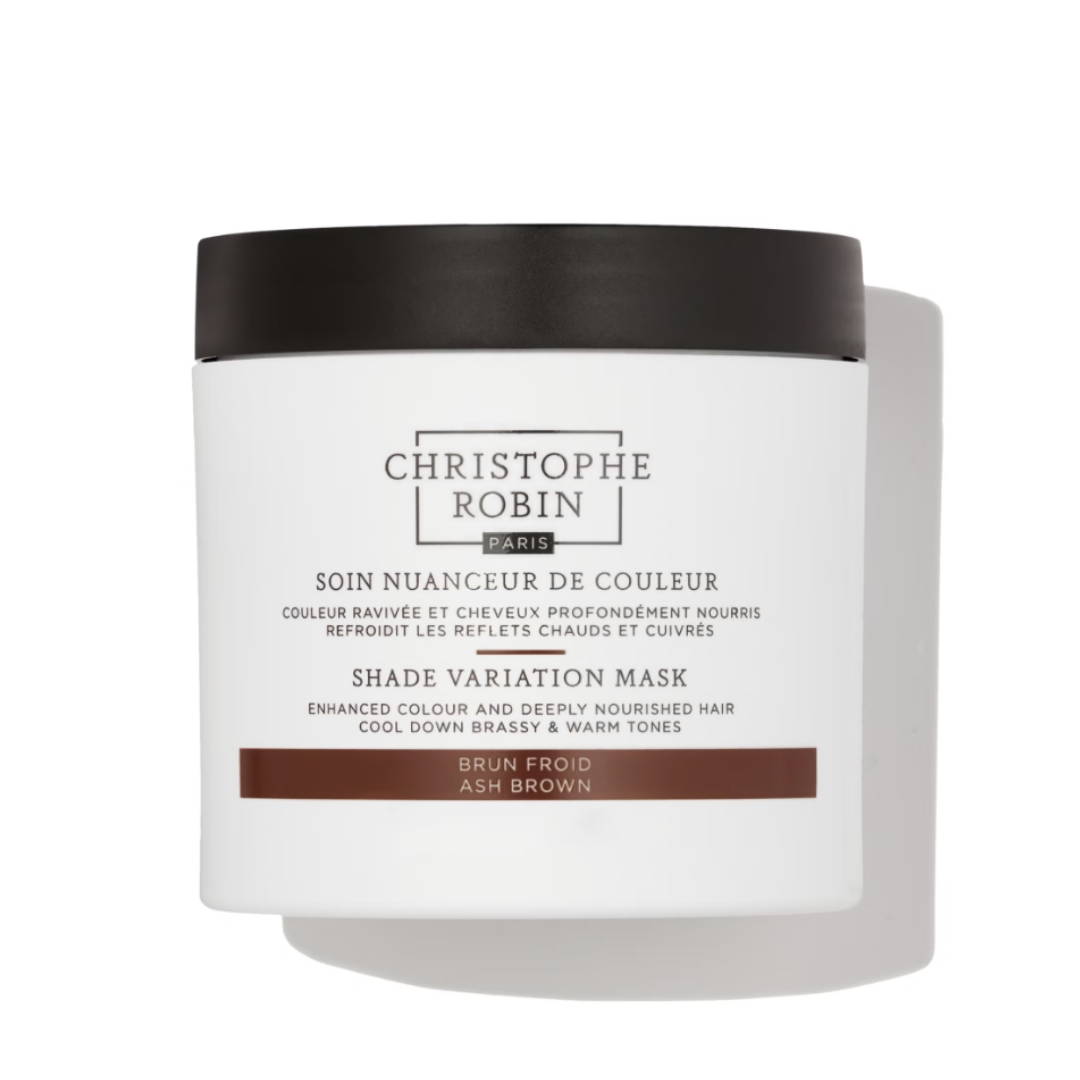 A product shot of the Christophe Robin Shade Variation Mask Ash Brown, on a white background