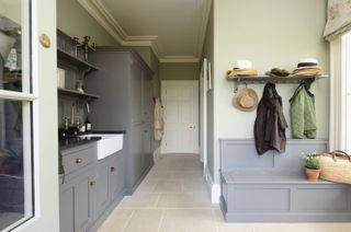 boot room storage unit fitted into kitchen by devol kitchens