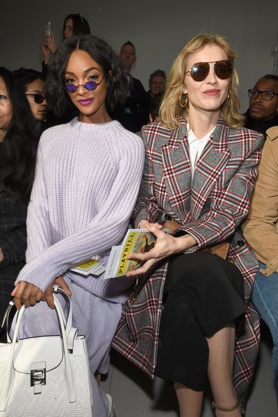Eyewear, Fashion, Sunglasses, Fashion design, Event, Lip, Fashion show, Shoulder, Fashion model, Street fashion,