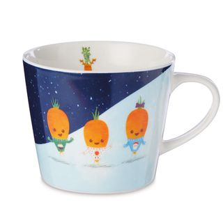 carrot print mug with white background