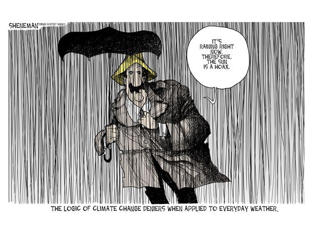 Editorial cartoon climate change weather