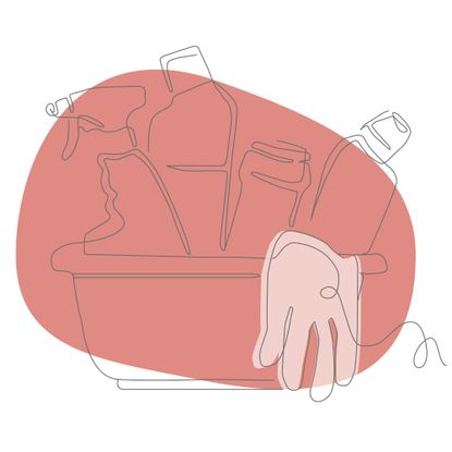 illustration of house keys on a magenta background