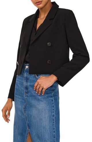 Double Breasted Crop Blazer