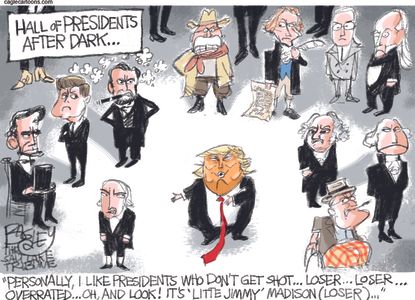 Political cartoon U.S. Trump presidents