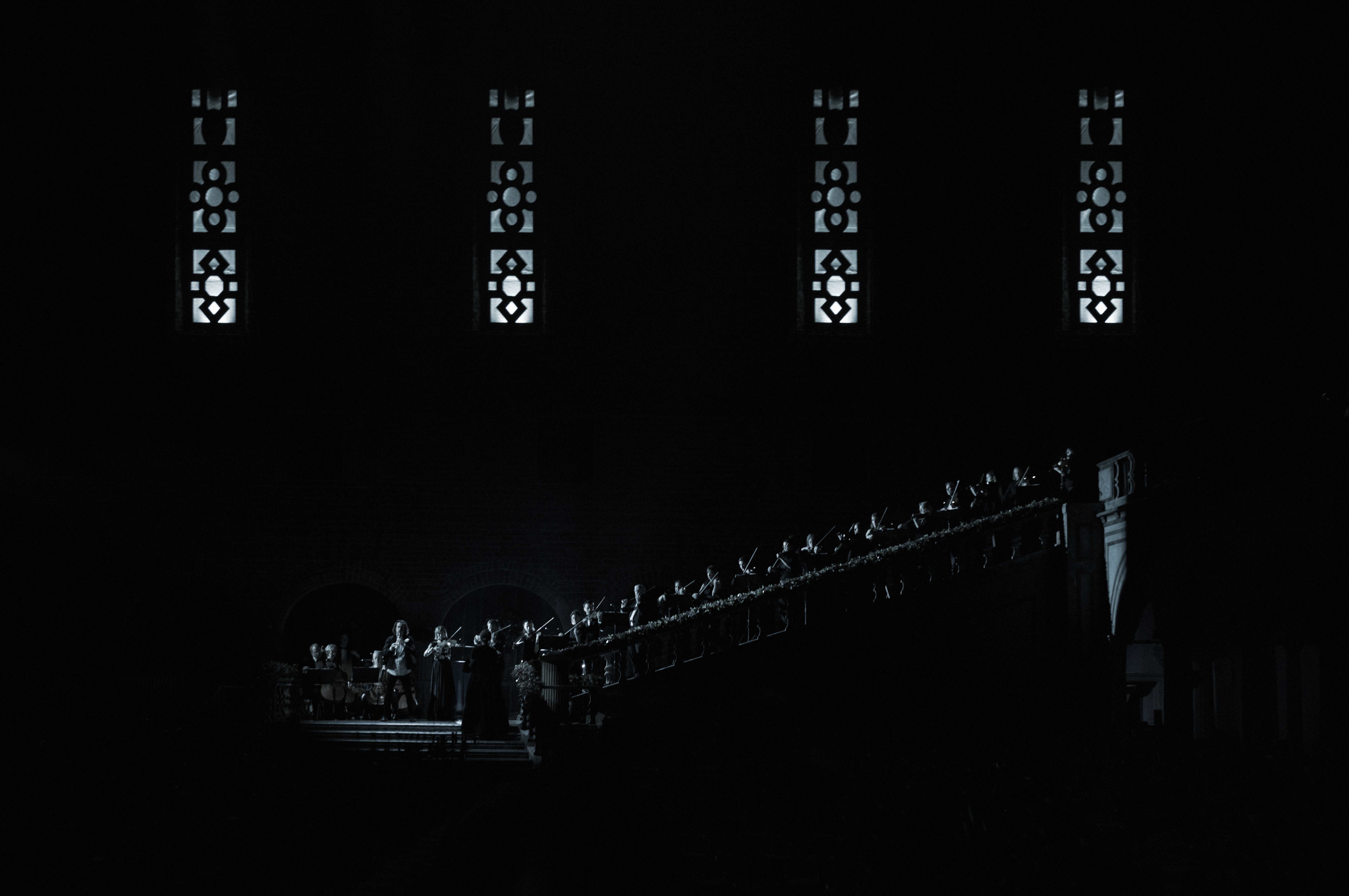 light projection in Stockholm City Hall