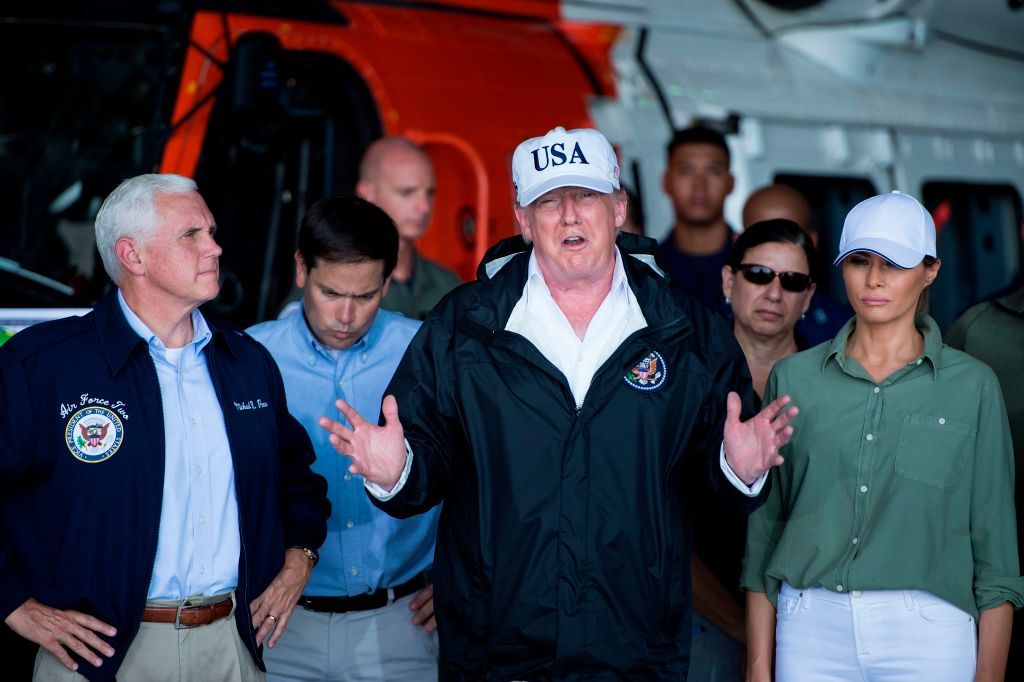 Mike Pence, Marco Rubio, and President Trump in Florida