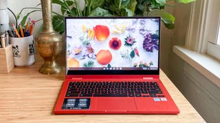 Samsung Galaxy Chromebook 2 on a desk