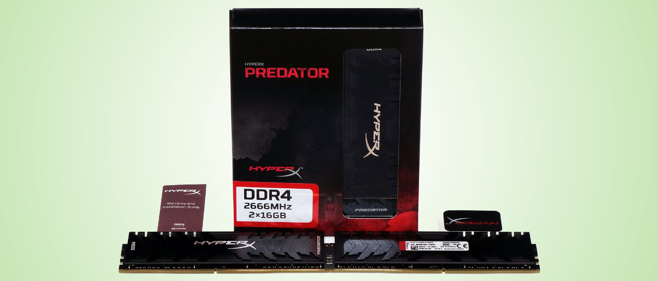HyperX Predator DDR4, Kit 4 x 8 GB, 2666 MHz, CL13, DIMM XMP, HX426C13PB3K4/32 Memoria RAM de 32 GB 