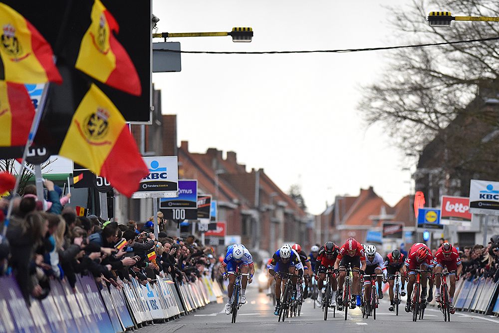 The dash to the finish line at Gent-Wevelgem