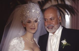 Céline Dion lors de son mariage avec René Angélil à Montreal le 17 décembre 1994, canada