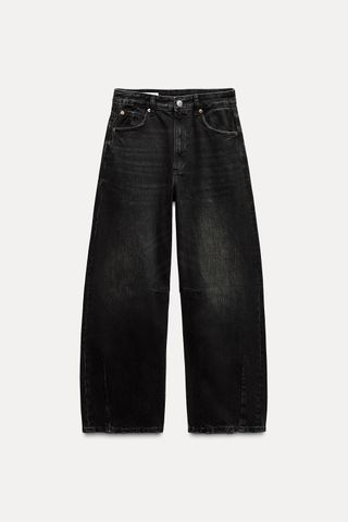 Trf Mid Waist Baggy Balloon Jeans