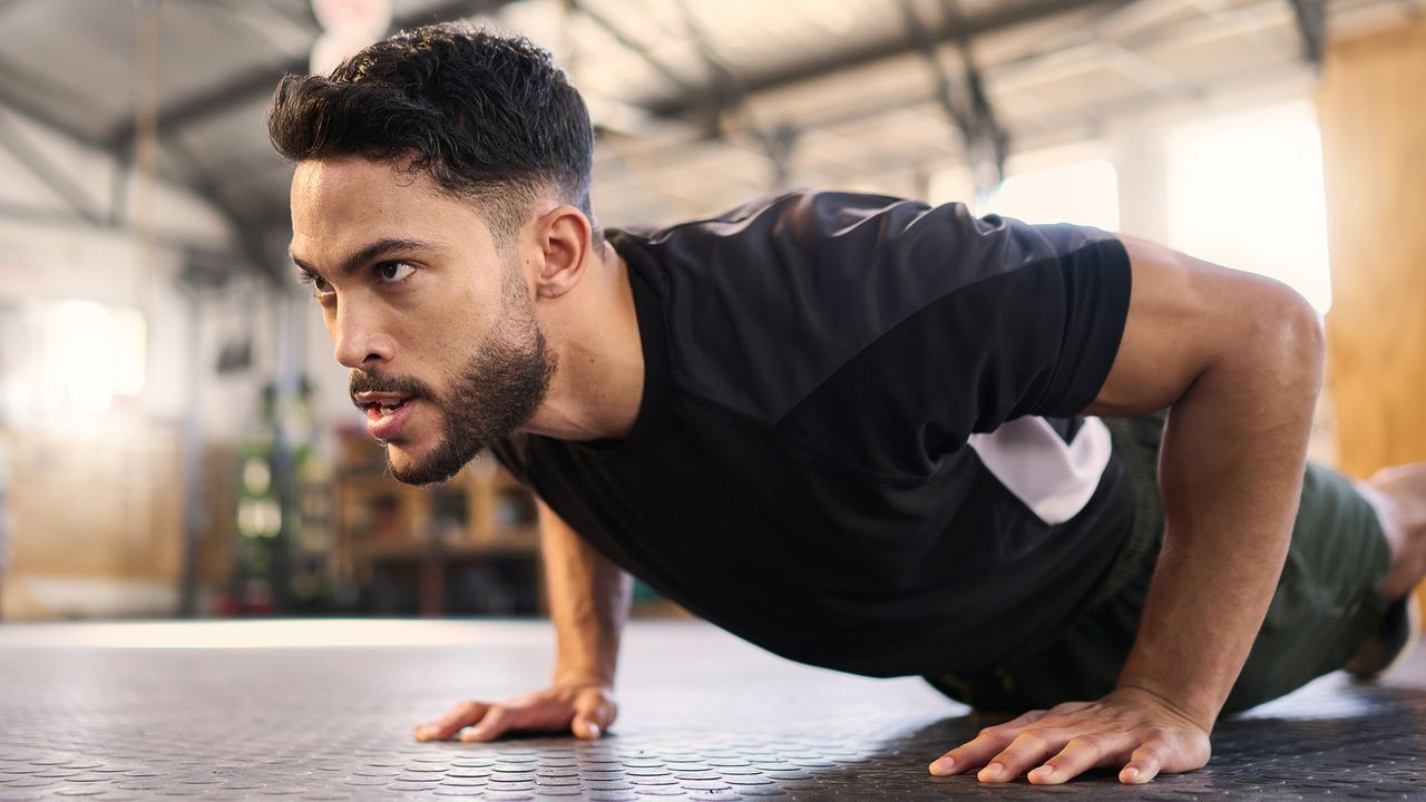 Man doing best at-home chest workout plan