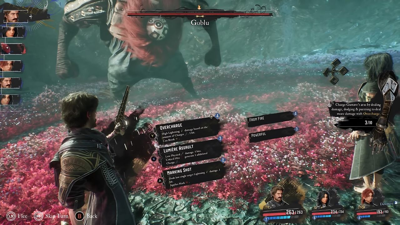 Combat shown in Expedition 33 gameplay reveal on Youtube