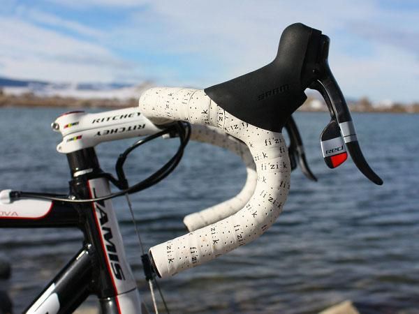 Anthony prefers to run his levers high on a traditional-bend bar.