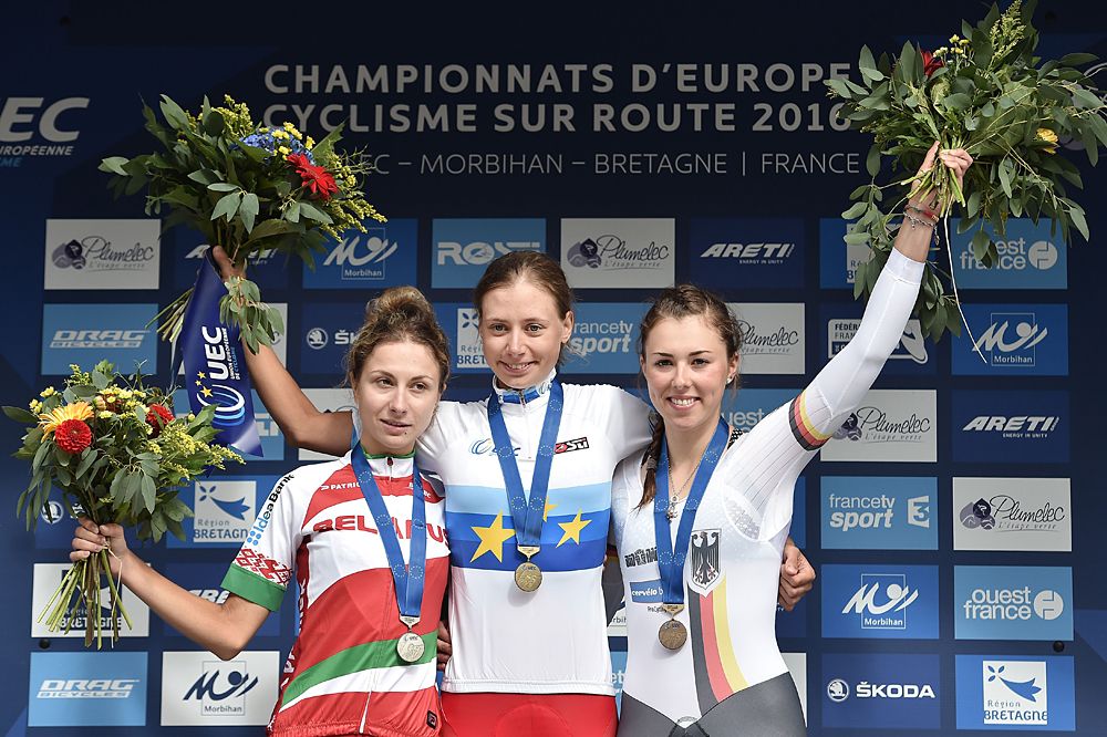 The U23 Women's European TT podium