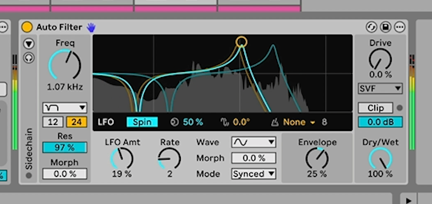 Ableton Auto Filter Notch+LP