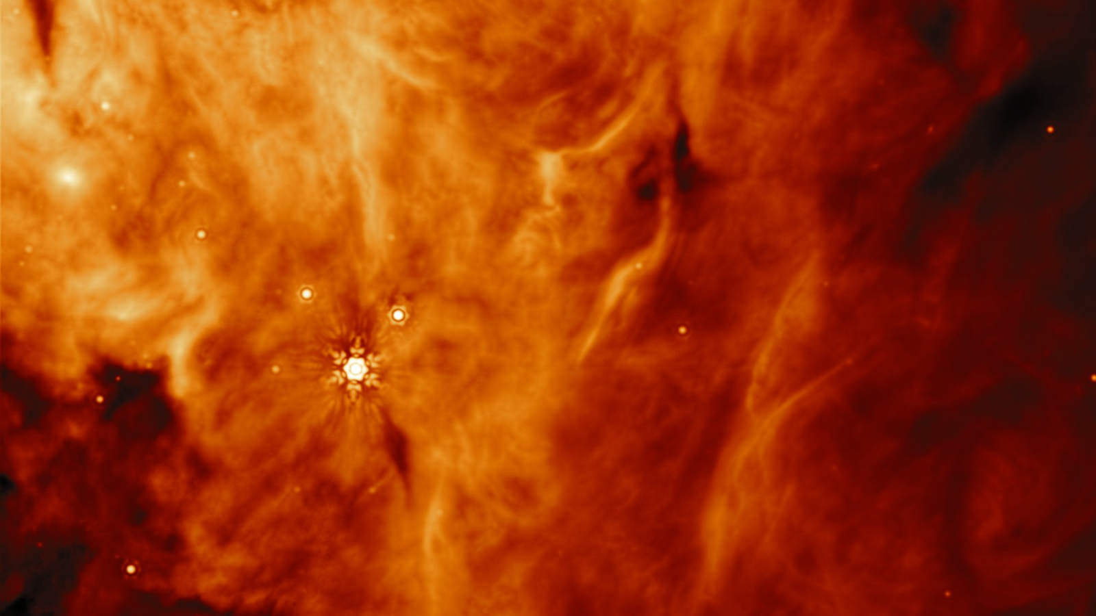 An image of a region parallel to the massive protostar known as IRAS23385 (star not visible)