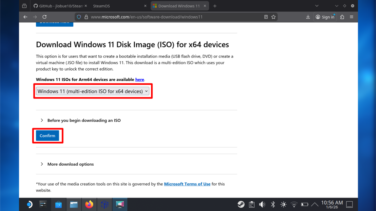 Downloading Windows 11