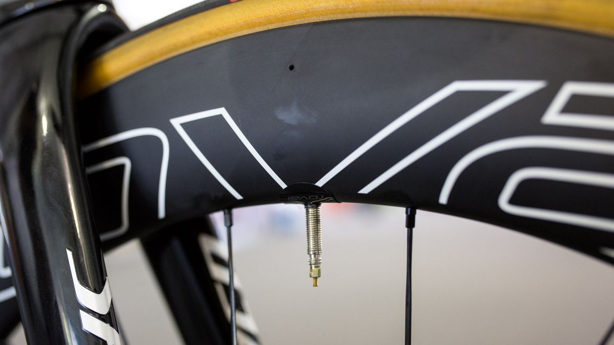 On-brand tape to prevent valve rattle on the carbon rims