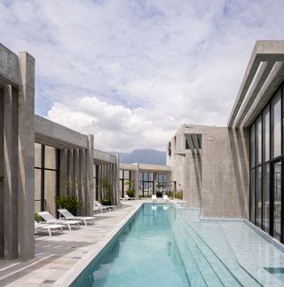 IQON apartment exteriors with pool