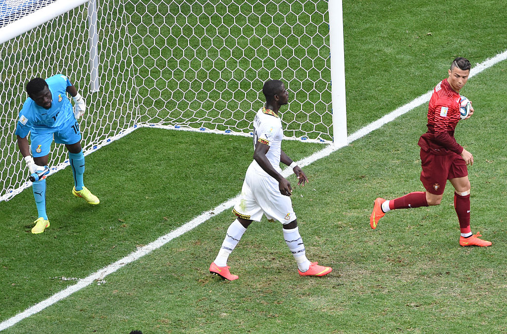 Cristiano Ronaldo scored the winner against Ghana at the 2014 World Cup