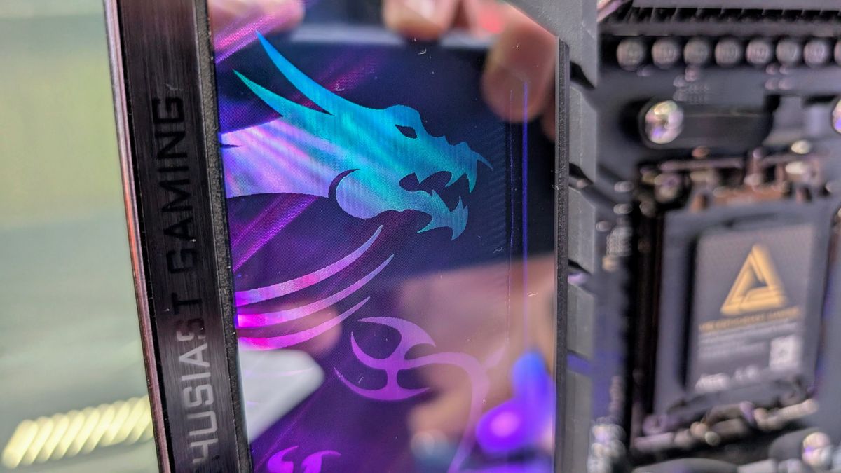 MSI motherboard Dragon logo at Computex 2025