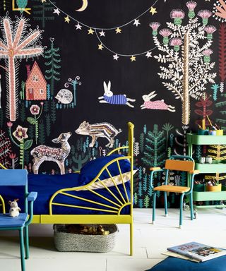 Annie Sloan - Kids bedroom - Chalk Paint mural by Lucy Tiffney