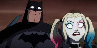 Diedrich Bader as Batman and Kaley Cuoco as Harley Quinn on Harley Quinn