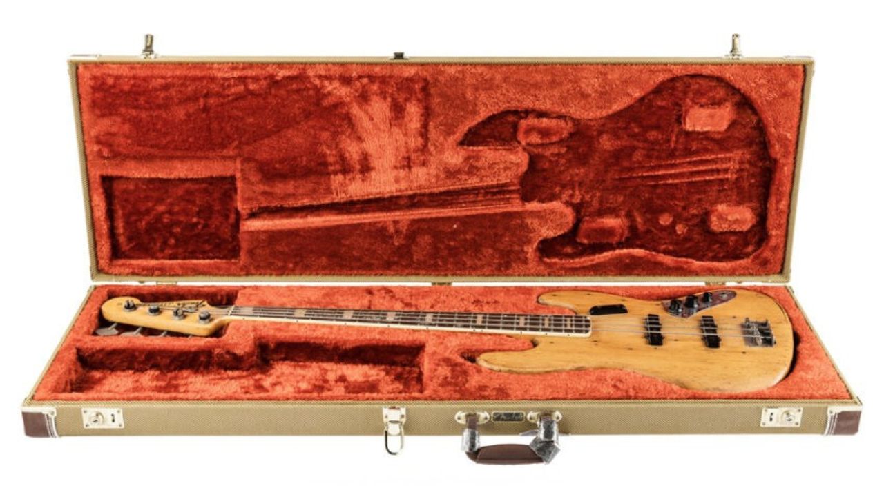 1969 Fender Jazz Bass Natural Electric Bass Guitar, Serial #266610