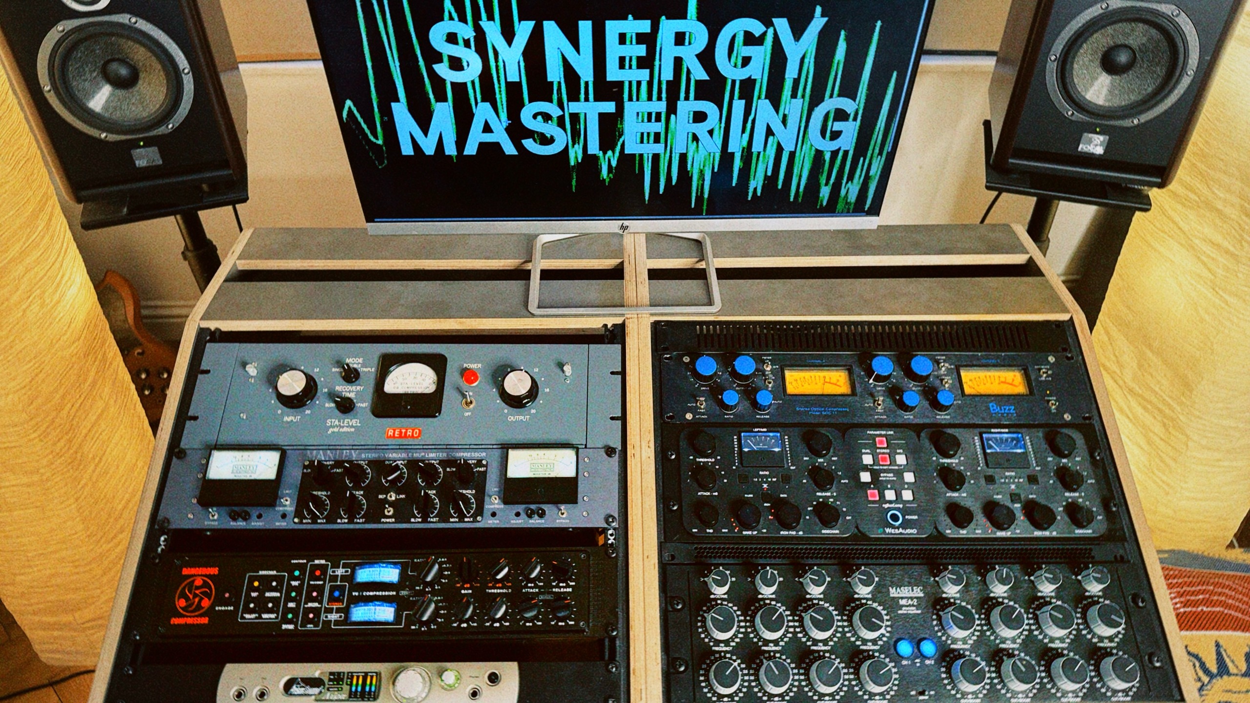 Synergy Mastering studio desk