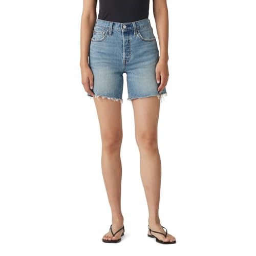 Levi's Women's 501 Mid Thigh Short, (new) Ticked and Untied