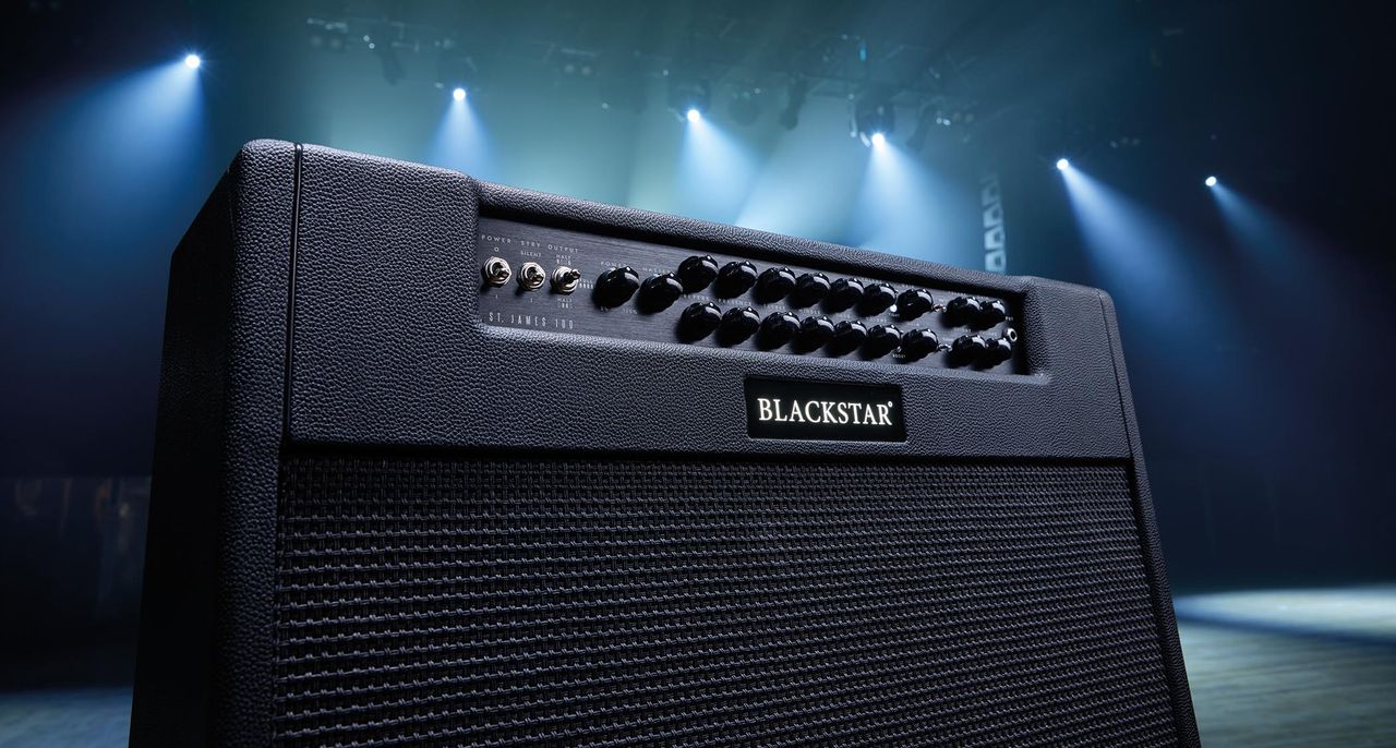 Blackstar St James 100: the British brand's new flagship tube amplifier is available as a head and matching cabinet or as a 2x12 combo.