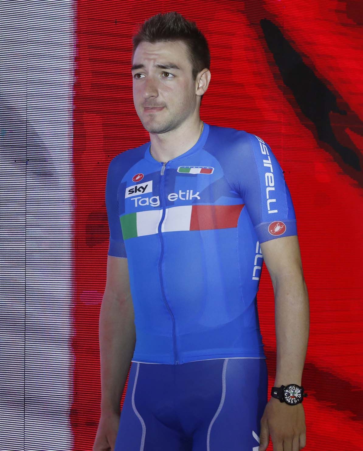 Elia Viviani (Italy) ahead of the Tour de San Luis.