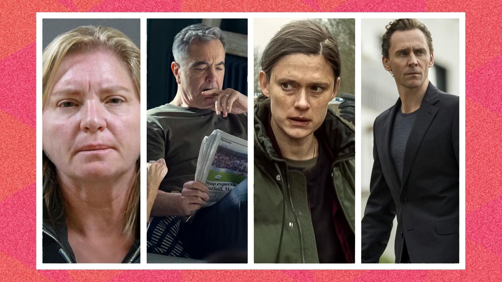 Four screengrabs from TV shows. 