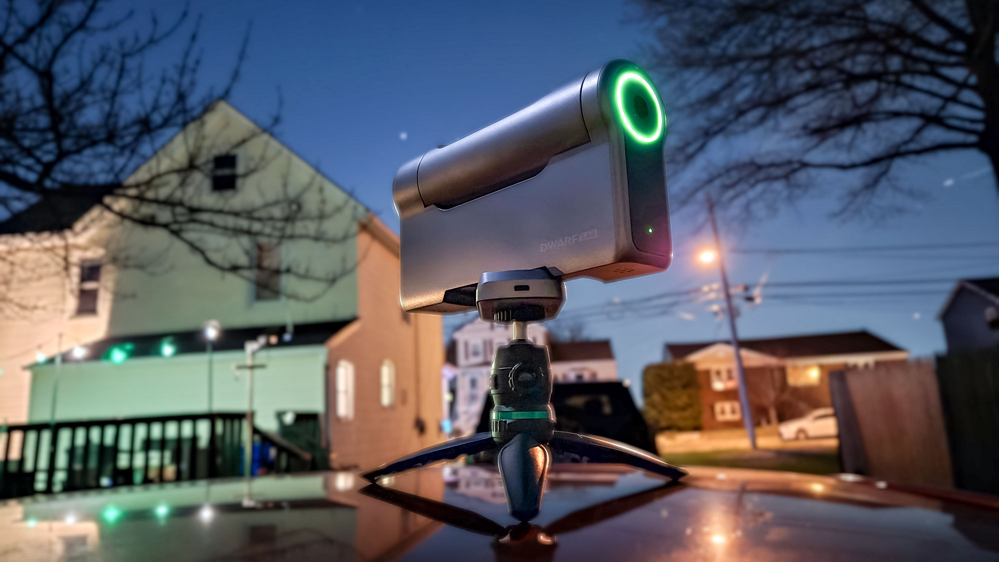 Dwarflab Dwarf 3 smart telescope being used outdoors to capture astrophotography and nature.