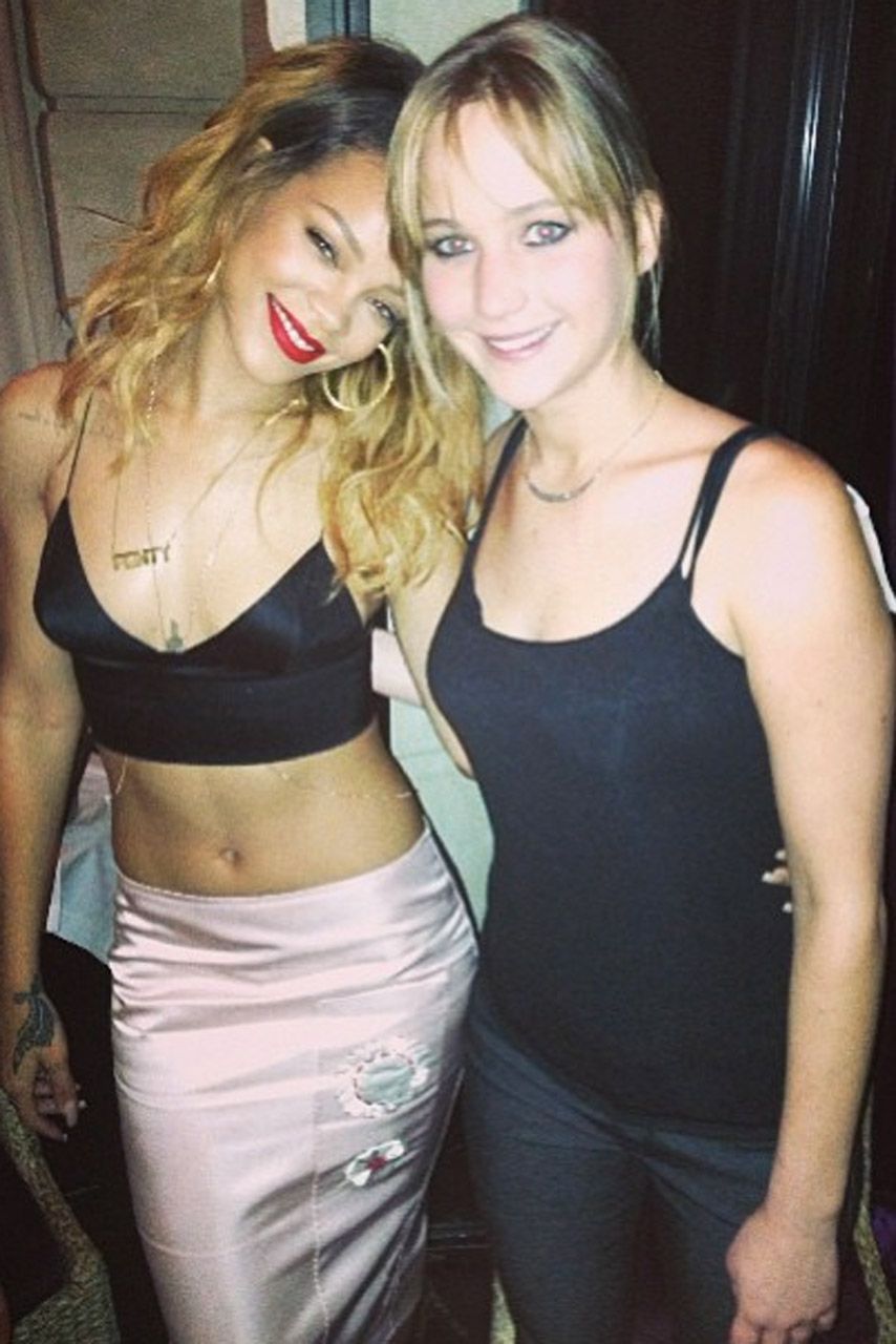 Rihanna and Jennifer Lawrence