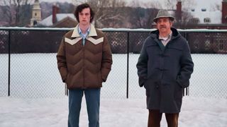 Dominic Sessa and Paul Giamatti in The Holdovers 