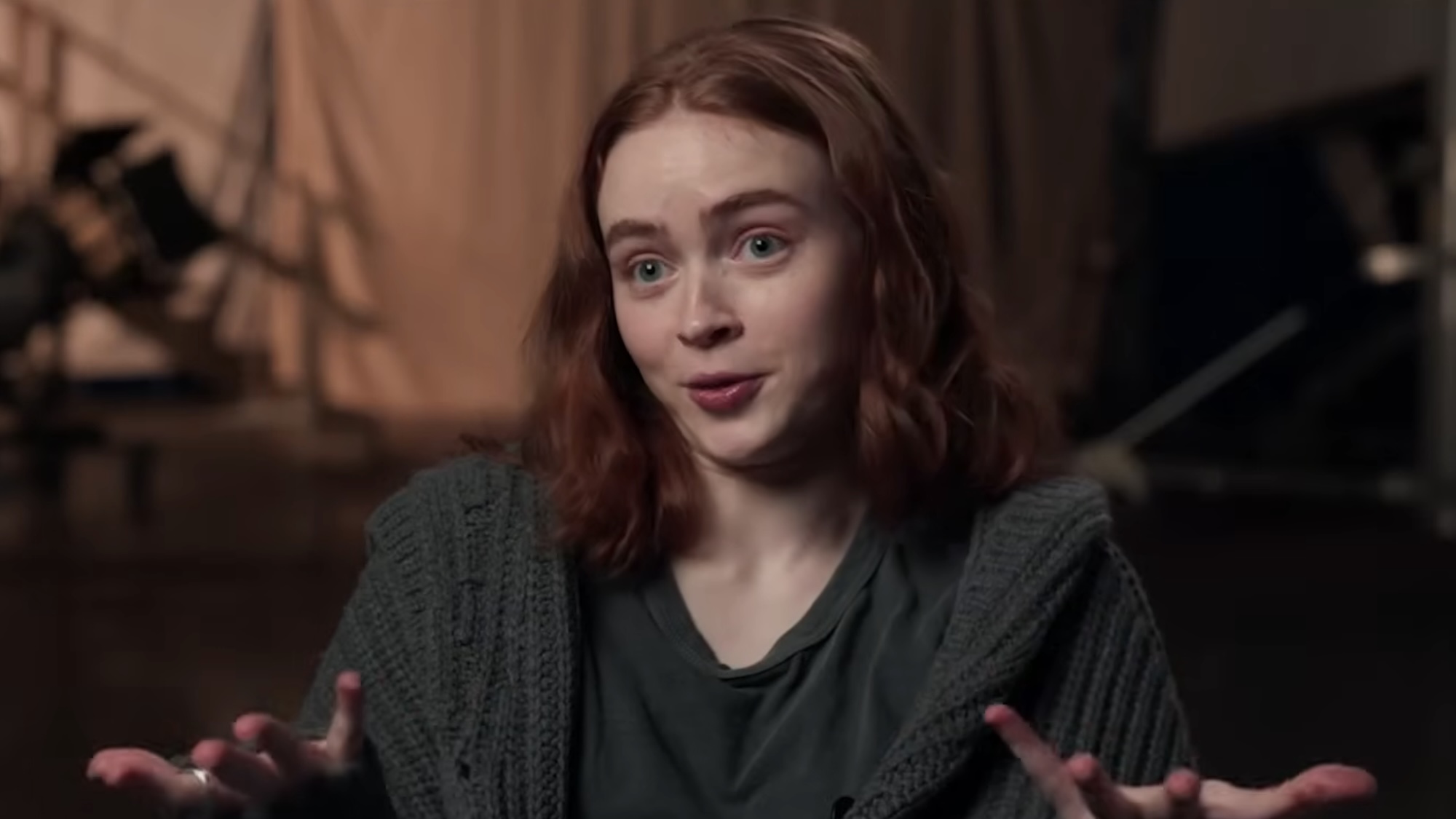 Sadie Sink giving BTS interview about Spider-Man: Brand New Day