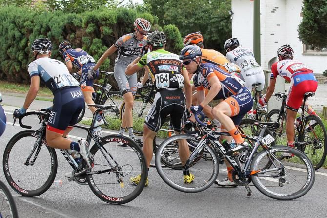 Some riders come to grief during the Brussels Cycling Classic