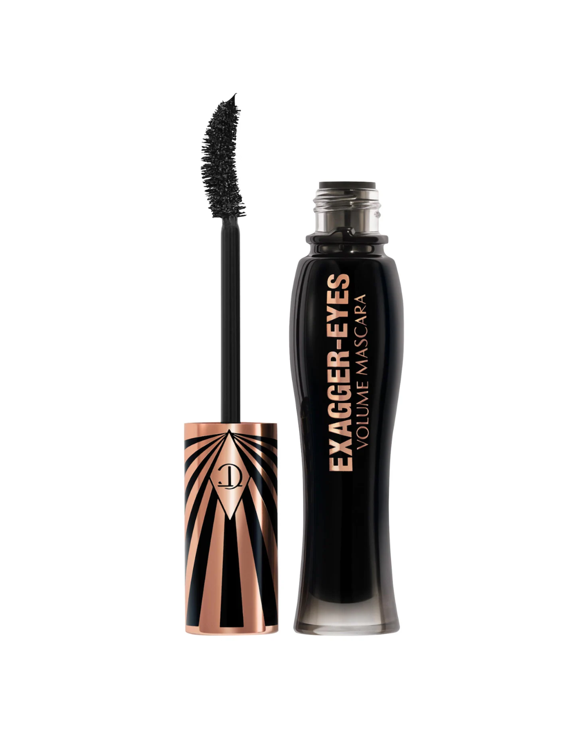 A tube of Charlotte Tilbury Exagger-Eyes Volume Mascara.
