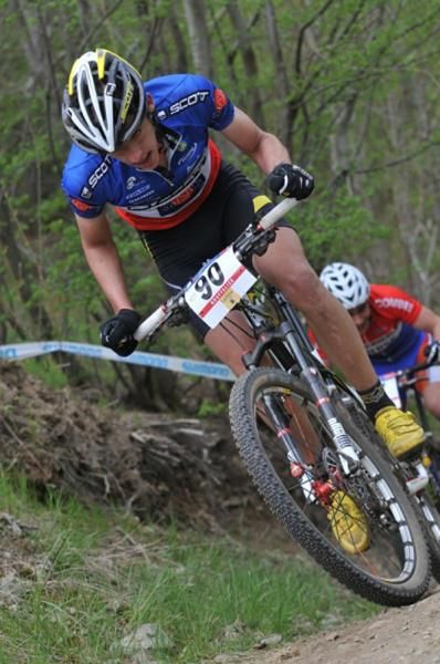 Jordan Sarrou (Scott Les Saisies) races the cross country in Houffalize, Belgium.