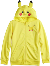 This is a children's size 8-20 hoodie featuring the most iconic Pokémon of all, Pikachu. It makes for a great gift this holiday season and is sure to help keep you warm.