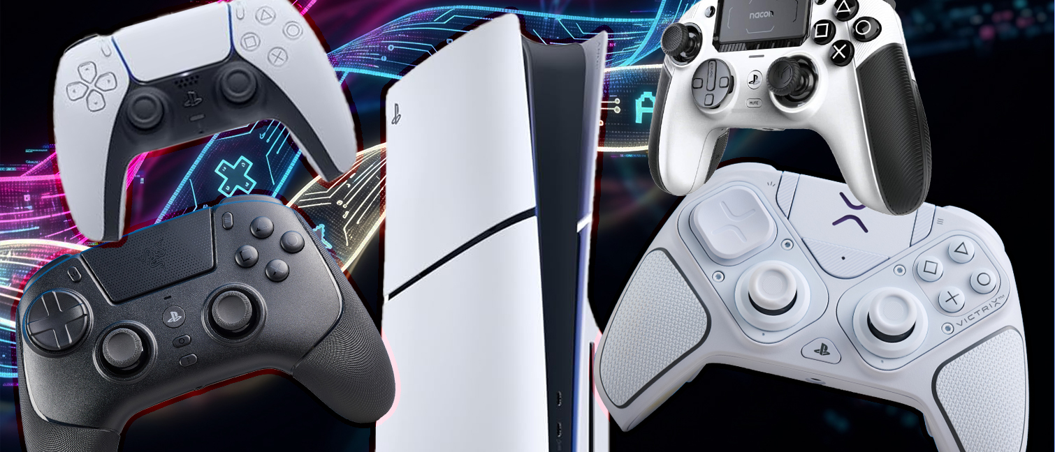 A collection of PS5 controllers