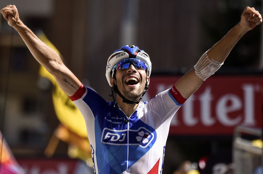 Thibaut Pinot wins stage 20 of the 2015 Tour de France.