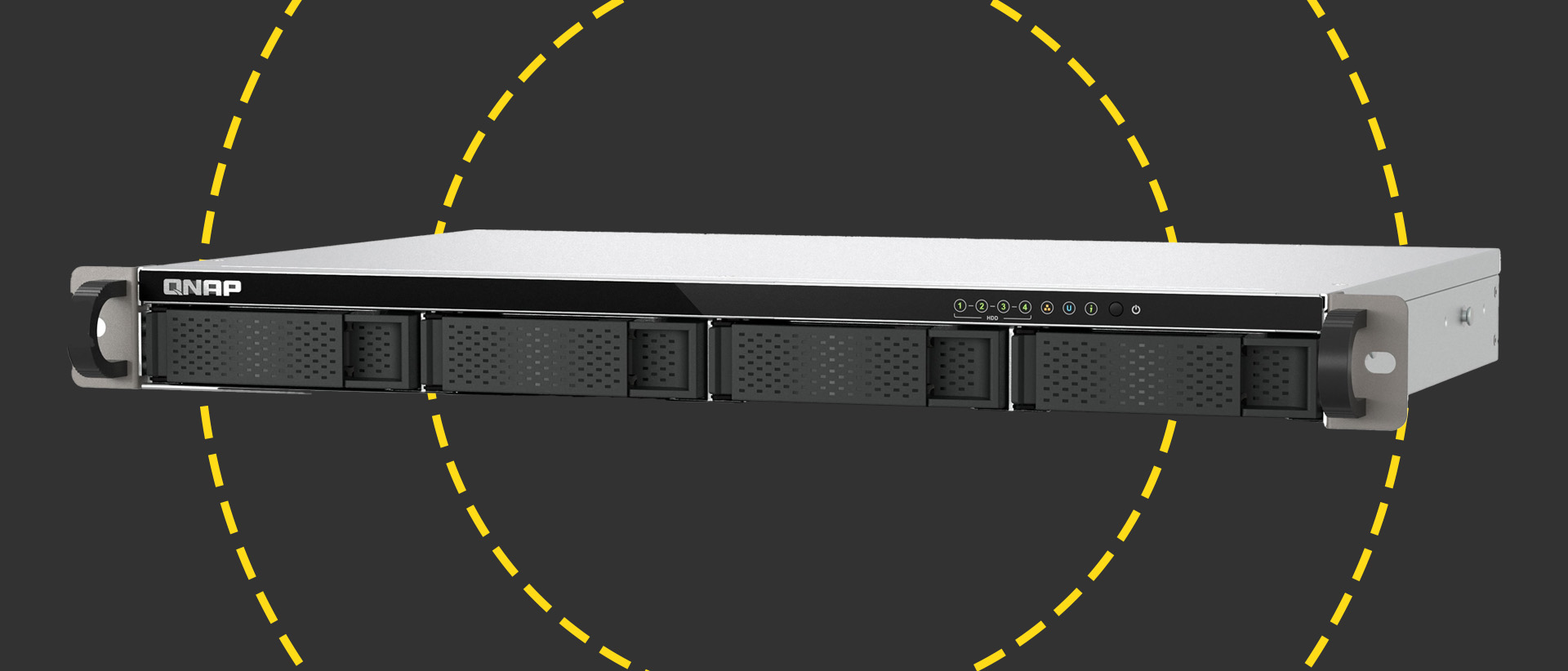 The Qnap TS-432eU on the ITPro background